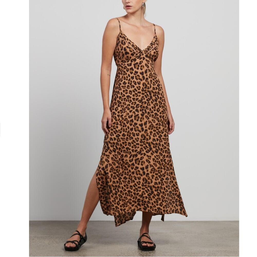 Kivari‎ Hazel Leopard Slip Dress Sz M